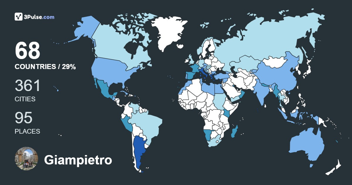 Giampietro Vezzani's Travel Map Image