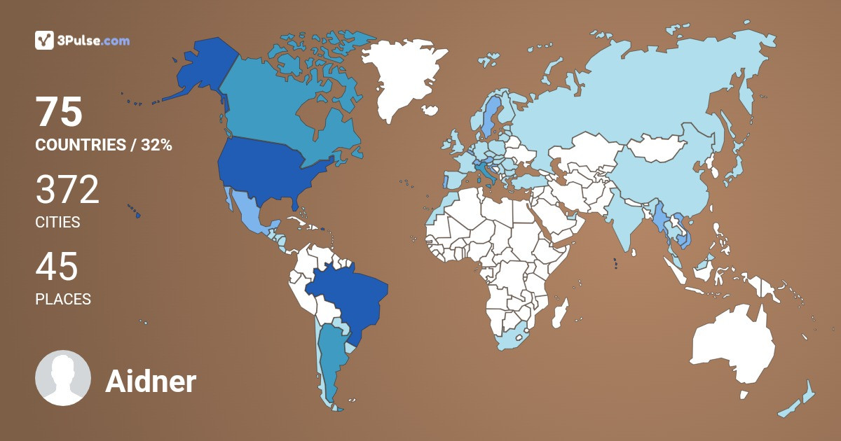 Aidner Neves's Travel Map Image