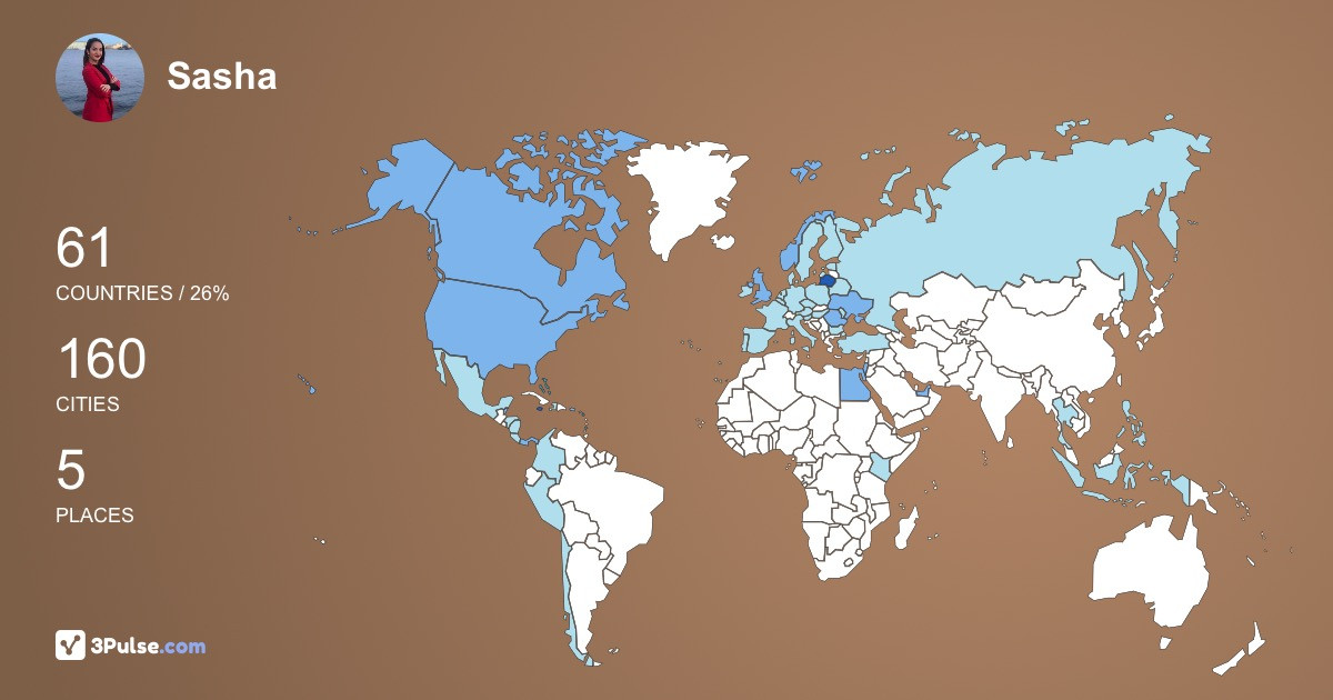Sasha Kash's Travel Map Image
