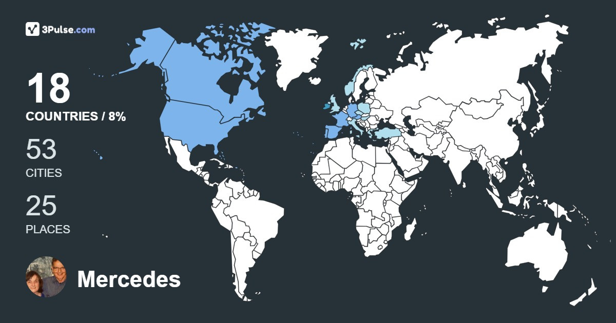 Mercedes Perkins Bozzo's Travel Map Image