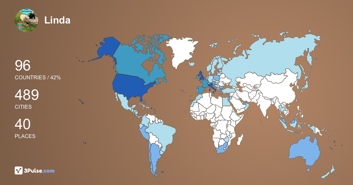 Изображение Карты путешествий Linda Ivanoff