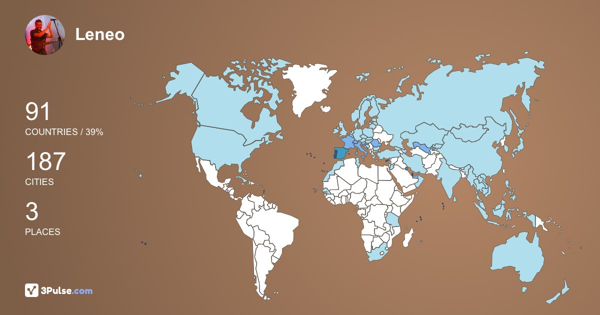 Leneo Andrade's Travel Map Image