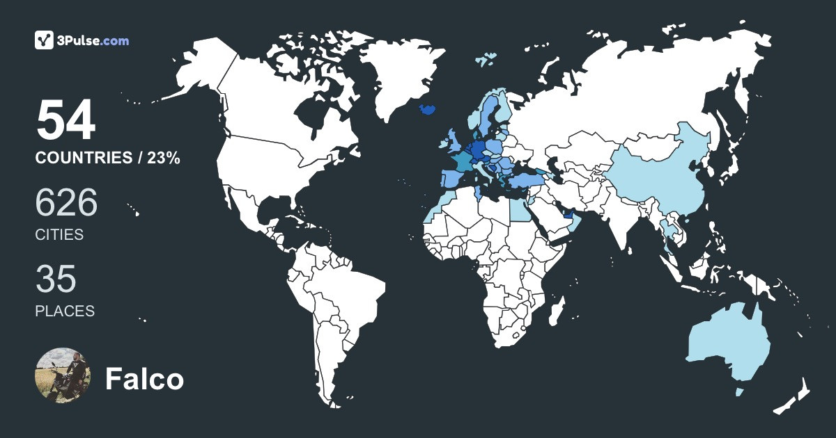 Falco Birkheuer's Travel Map Image