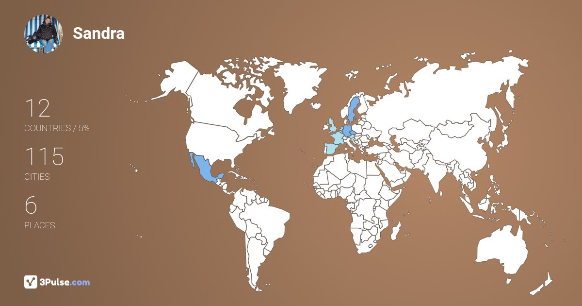 Sandra Schäfer's Travel Map Image