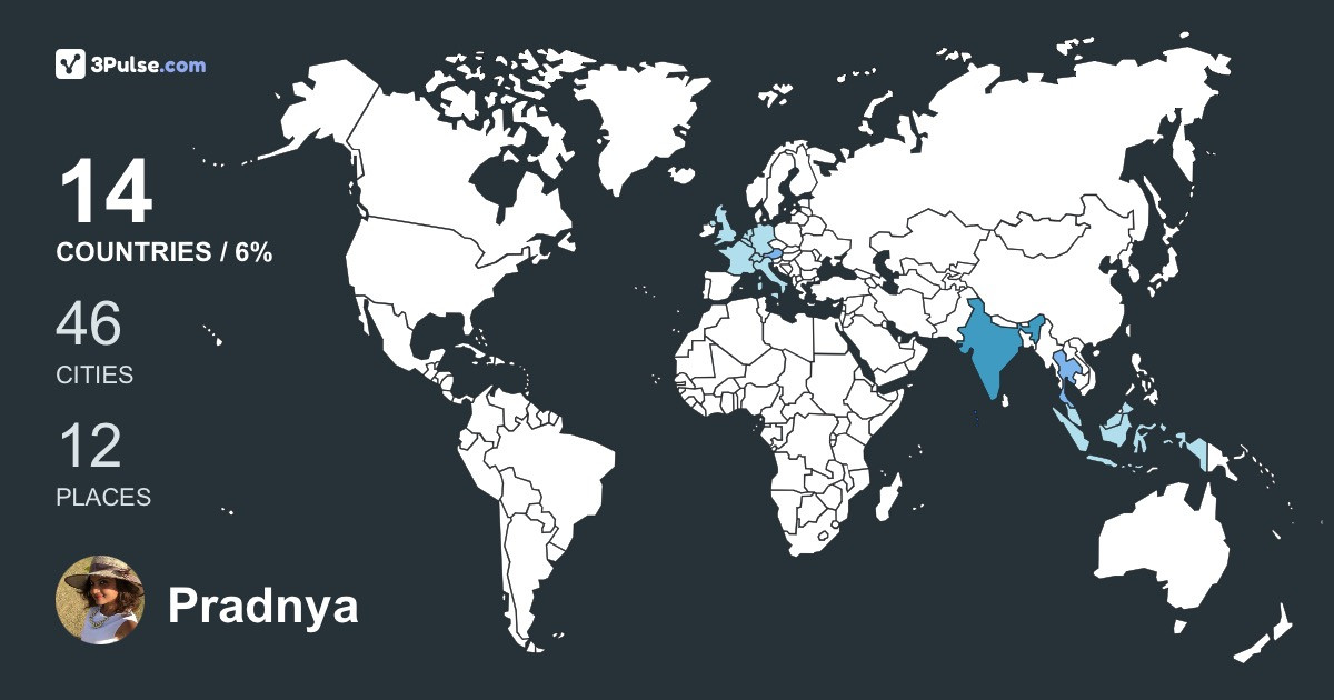 Pradnya Potdar's Travel Map Image