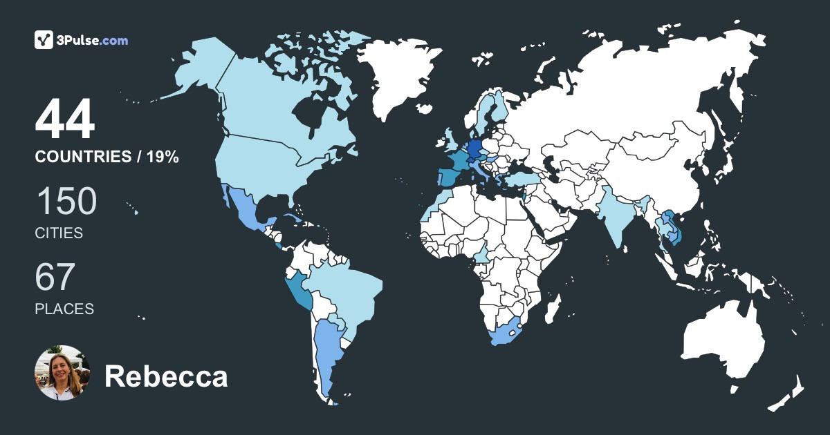 Rebecca Jansen's Travel Map Image