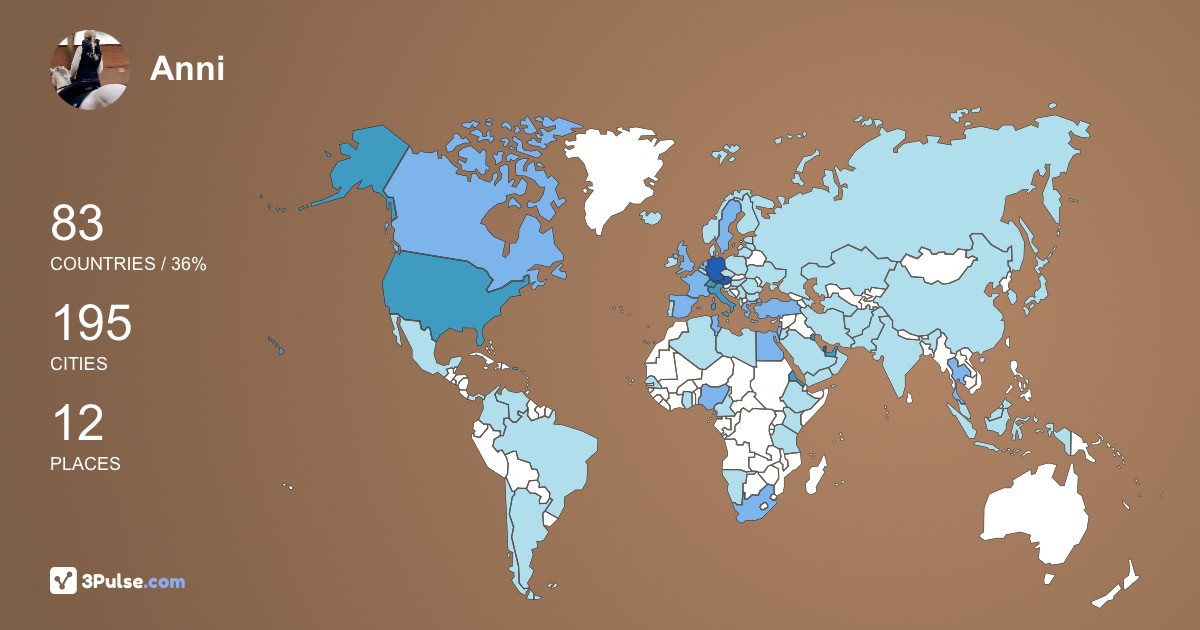 Anni Bee's Travel Map Image