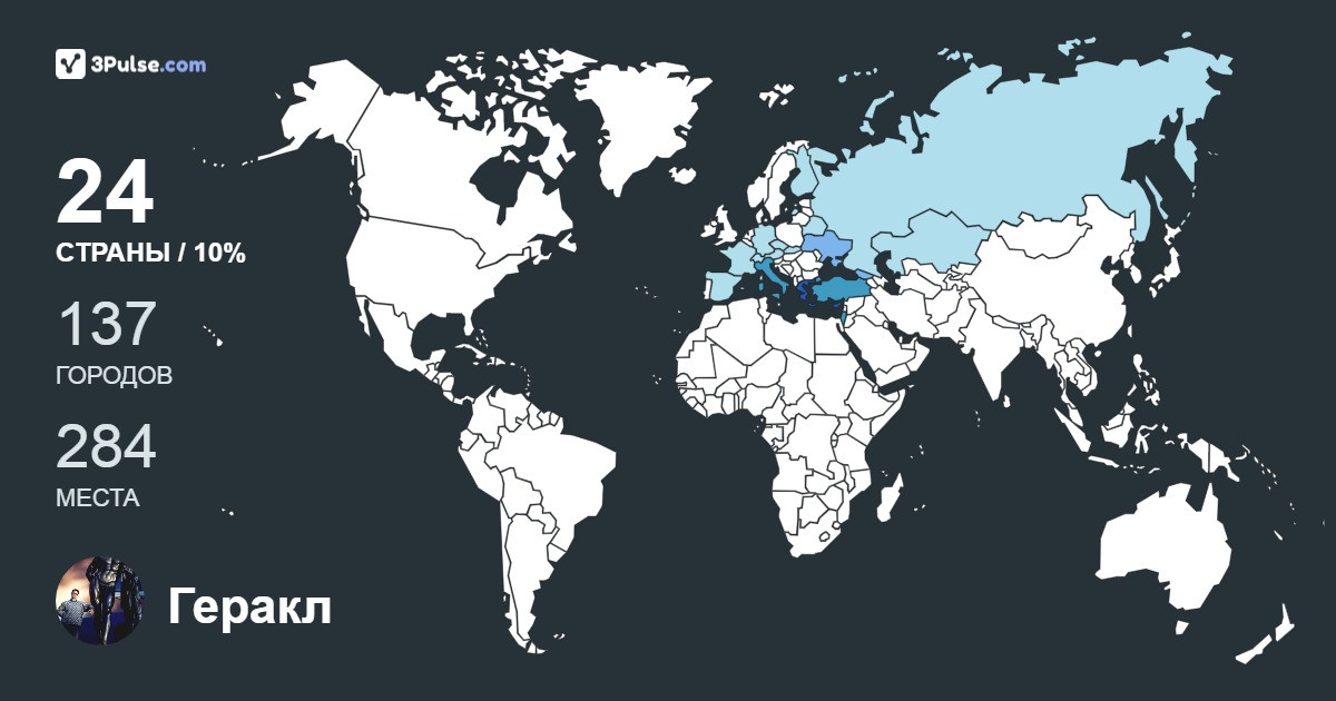 Геракл Жданов's Travel Map Image