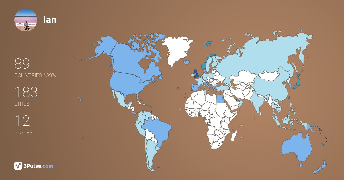Изображение Карты путешествий Ian Imrie