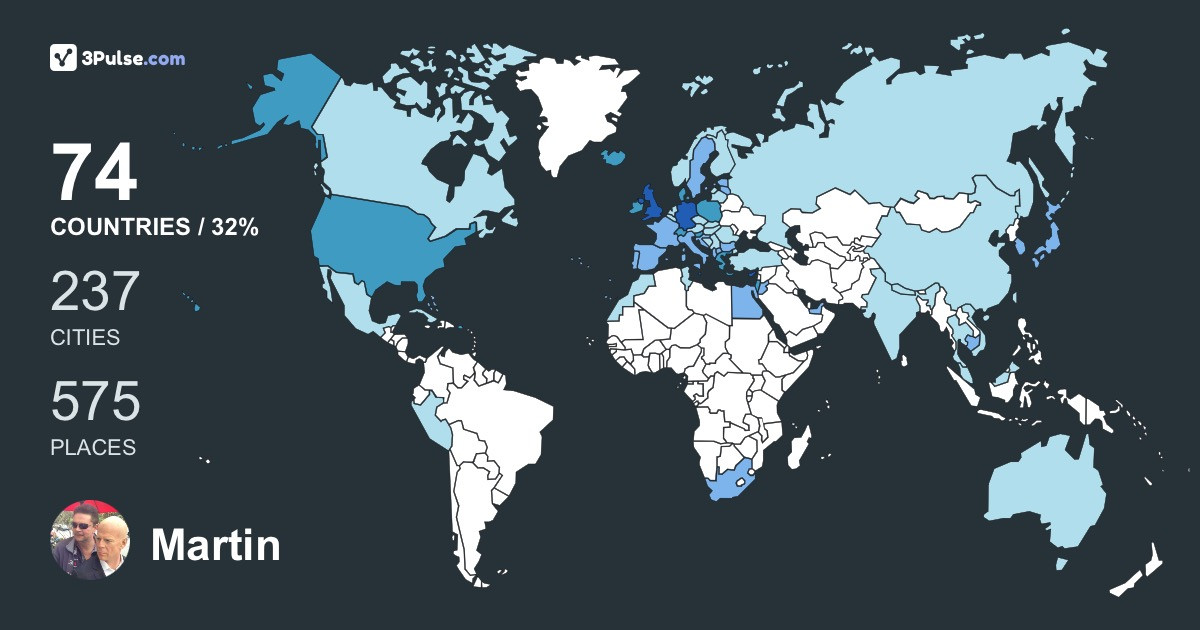 Martin Simon's Travel Map Image