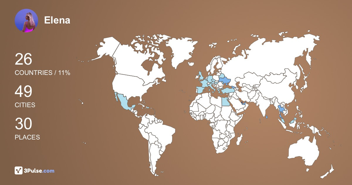 Изображение Карты путешествий Elena Batchenko