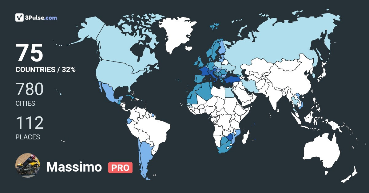 Massimo Viegi's Travel Map Image
