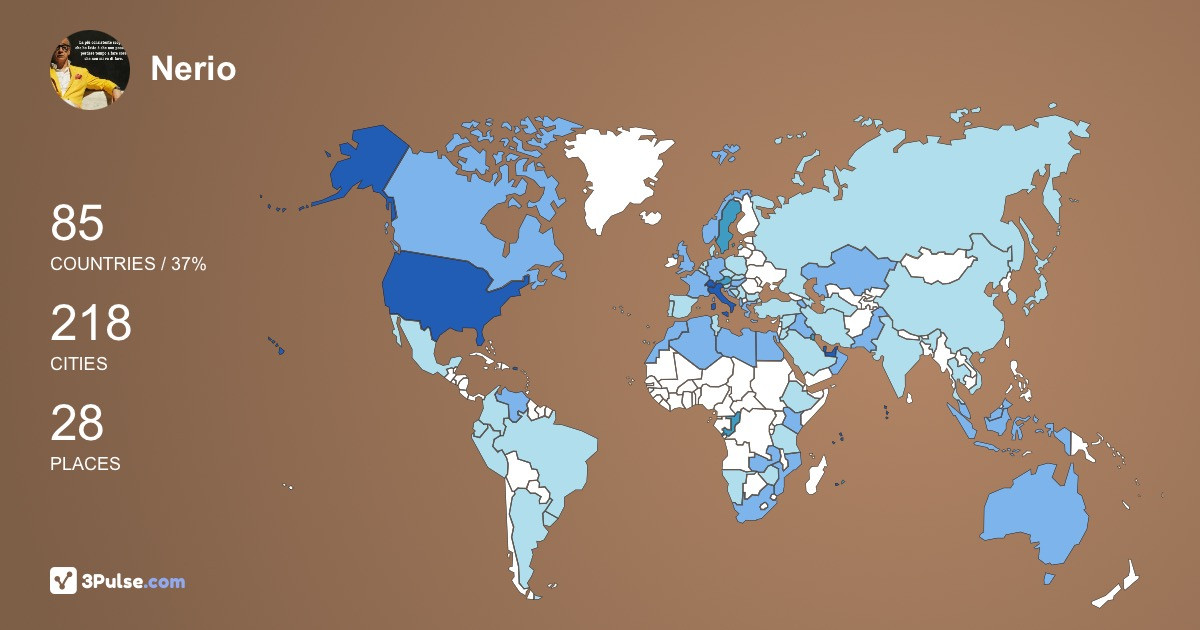 Nerio Capanna's Travel Map Image