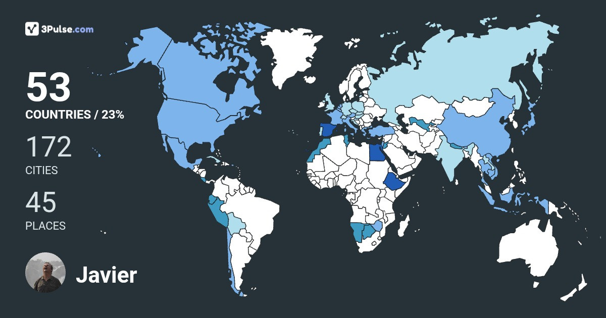 Изображение Карты путешествий Javier Miravitlles Portolés