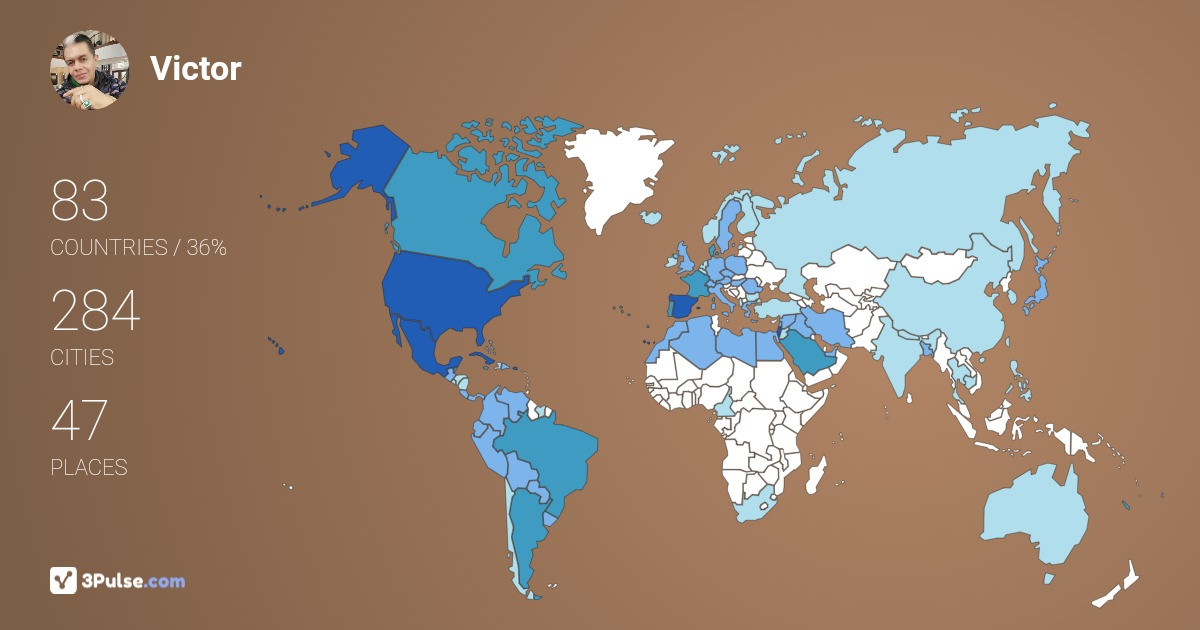 Victor Neri Razo's Travel Map Image