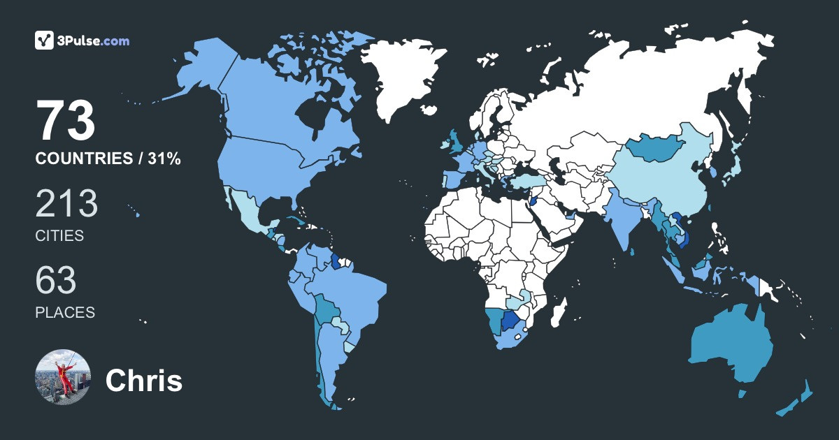 Изображение Карты путешествий Chris Paterson