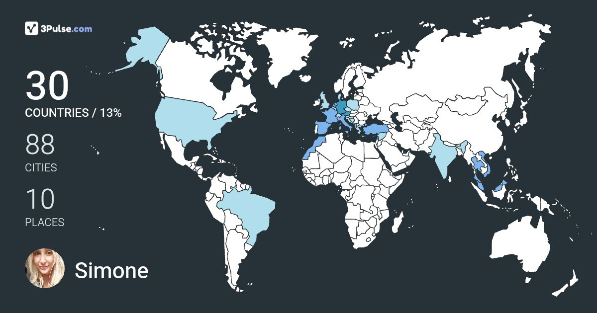 Simone Kopietz's Travel Map Image