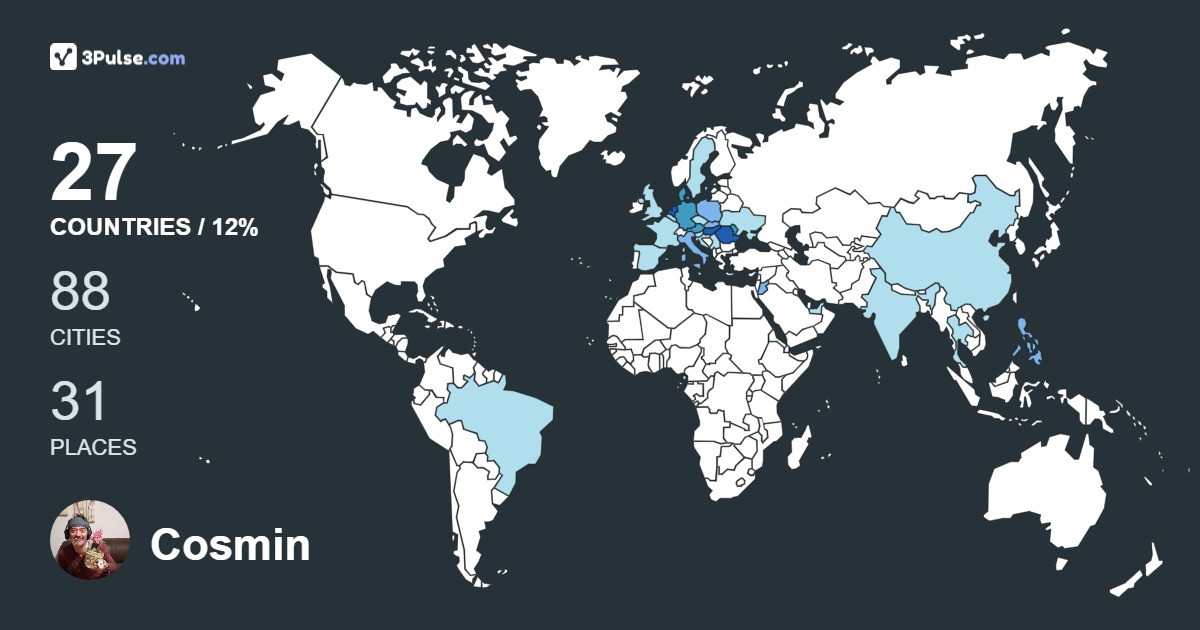 Изображение Карты путешествий Cosmin Ivan