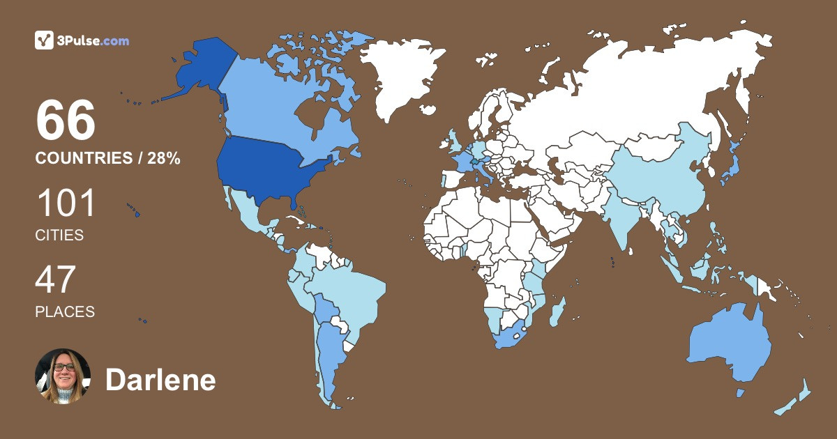 Изображение Карты путешествий Darlene Burr Holubetz