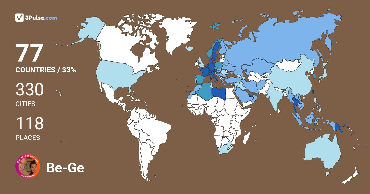 Be-Ge Rosqvist's Travel Map Image