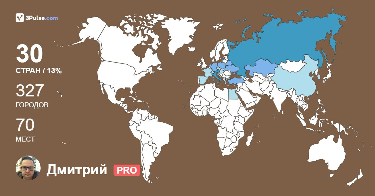 Дмитрий Путин's Travel Map Image