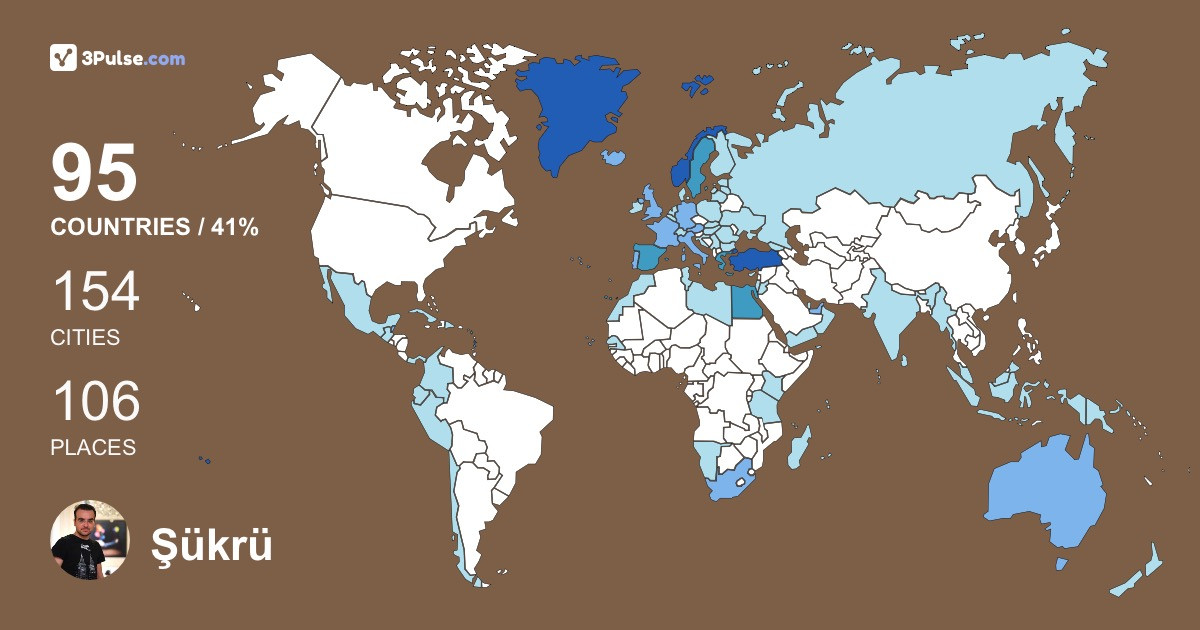 Изображение Карты путешествий Şükrü Fidan