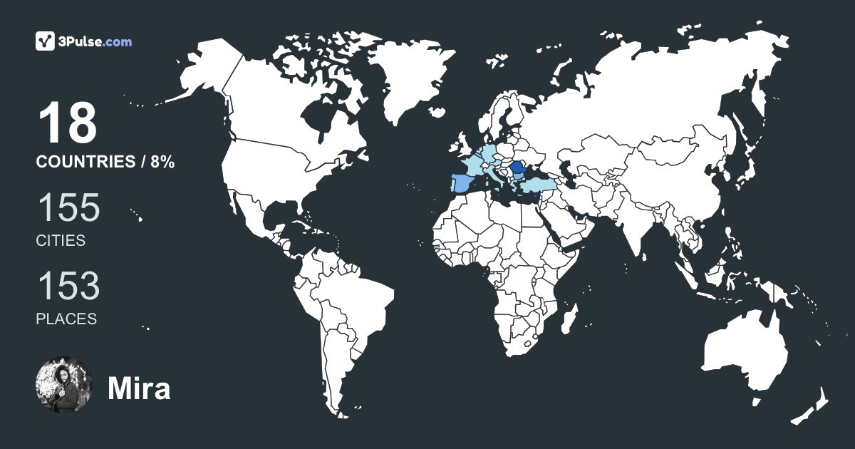 Mira Ioana Cristina's Travel Map Image