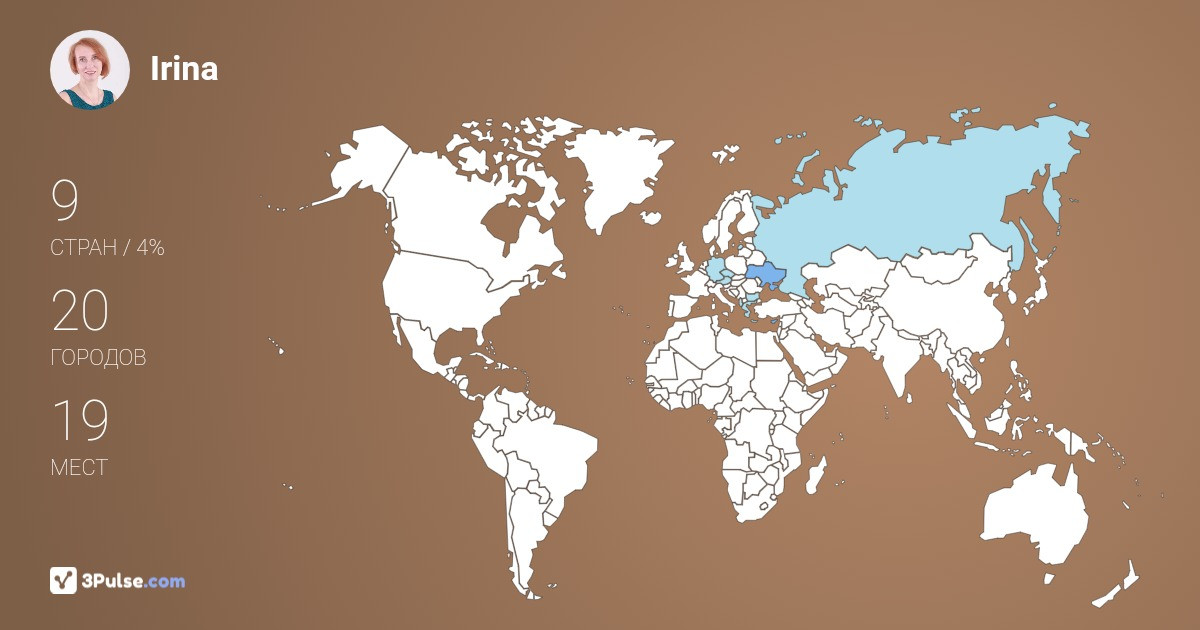 Irina Titova's Travel Map Image