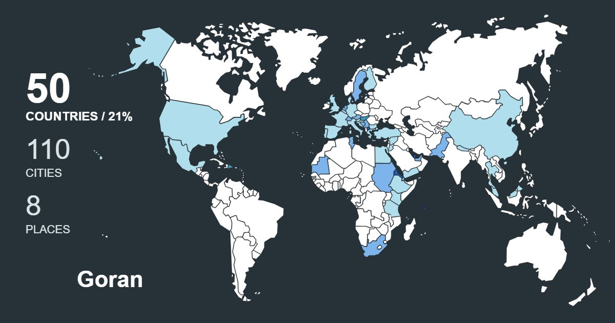 Изображение Карты путешествий Goran Stojanovski