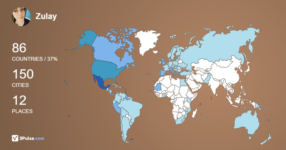 Zulay Romero's Travel Map Image