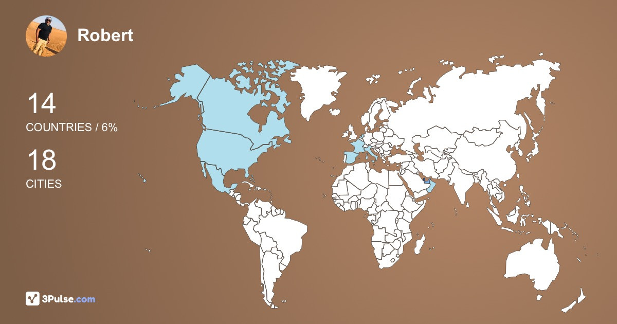 Robert Jackson's Travel Map Image