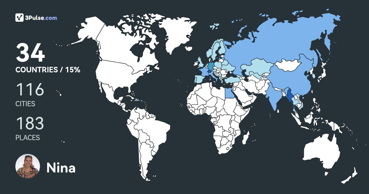 Nina Bestmann's Travel Map Image