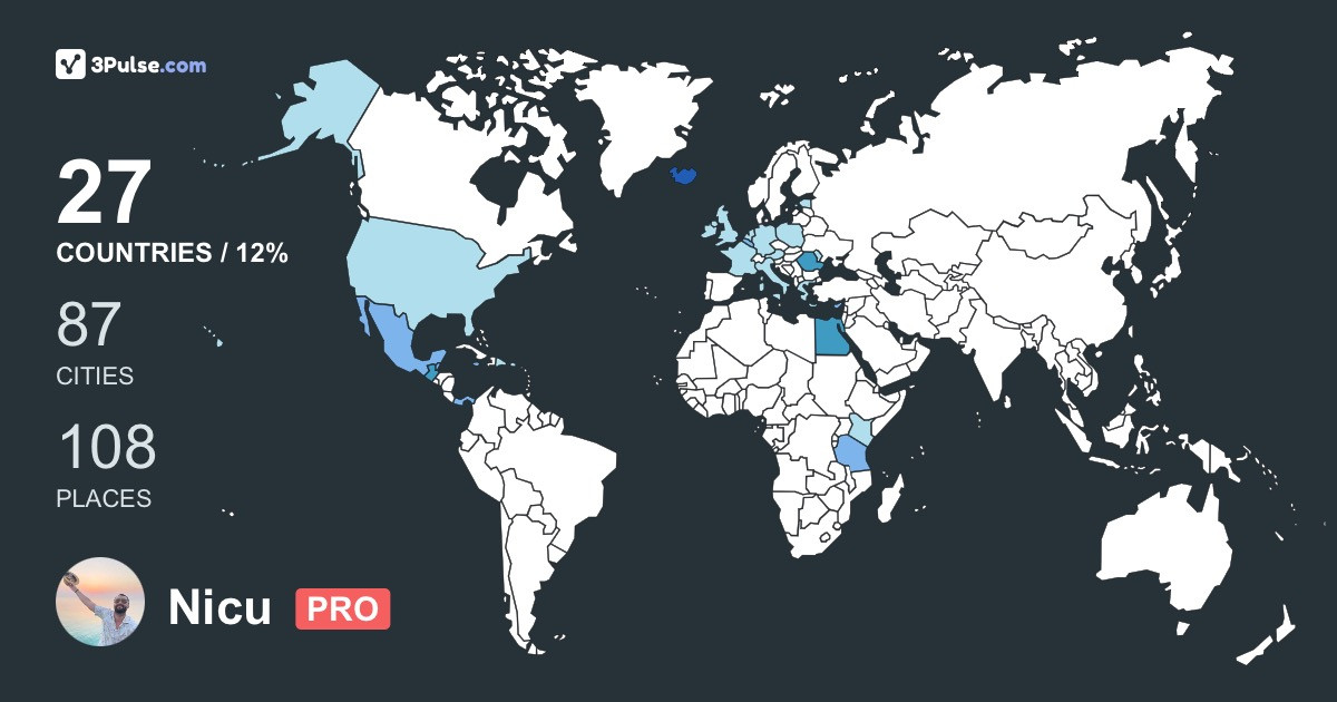 Nicu Enache's Travel Map Image