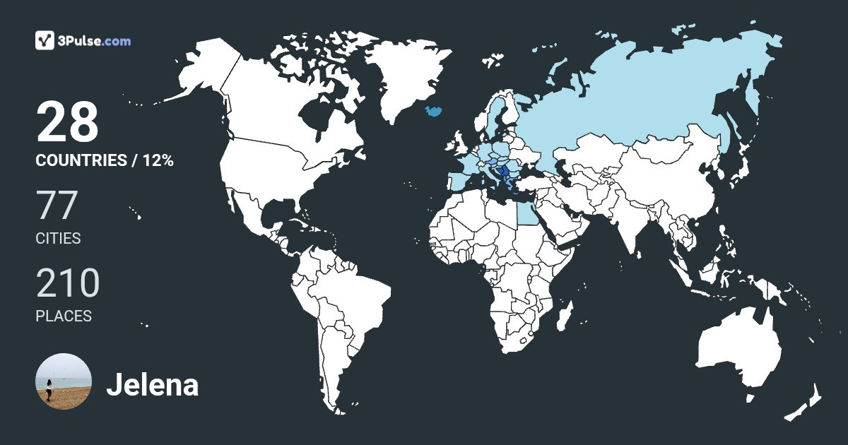 Jelena's Travel Map Image
