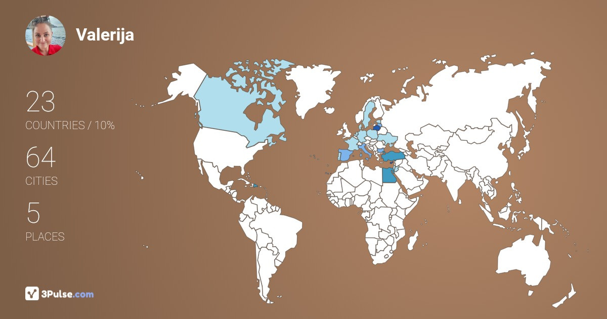 Изображение Карты путешествий Valerija Galbuogyte