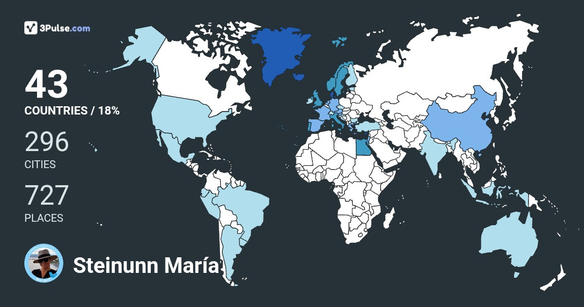 Изображение Карты путешествий Steinunn María Benediktsdóttir