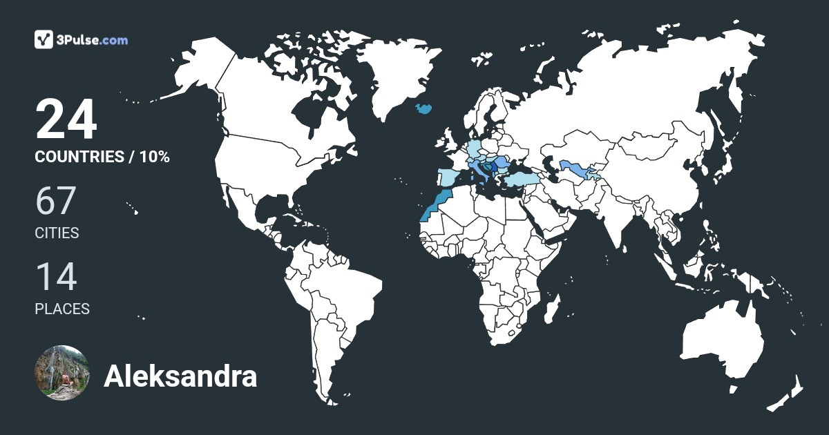 Aleksandra Tot's Travel Map Image