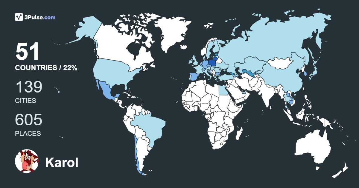 Изображение Карты путешествий Karol Kościński