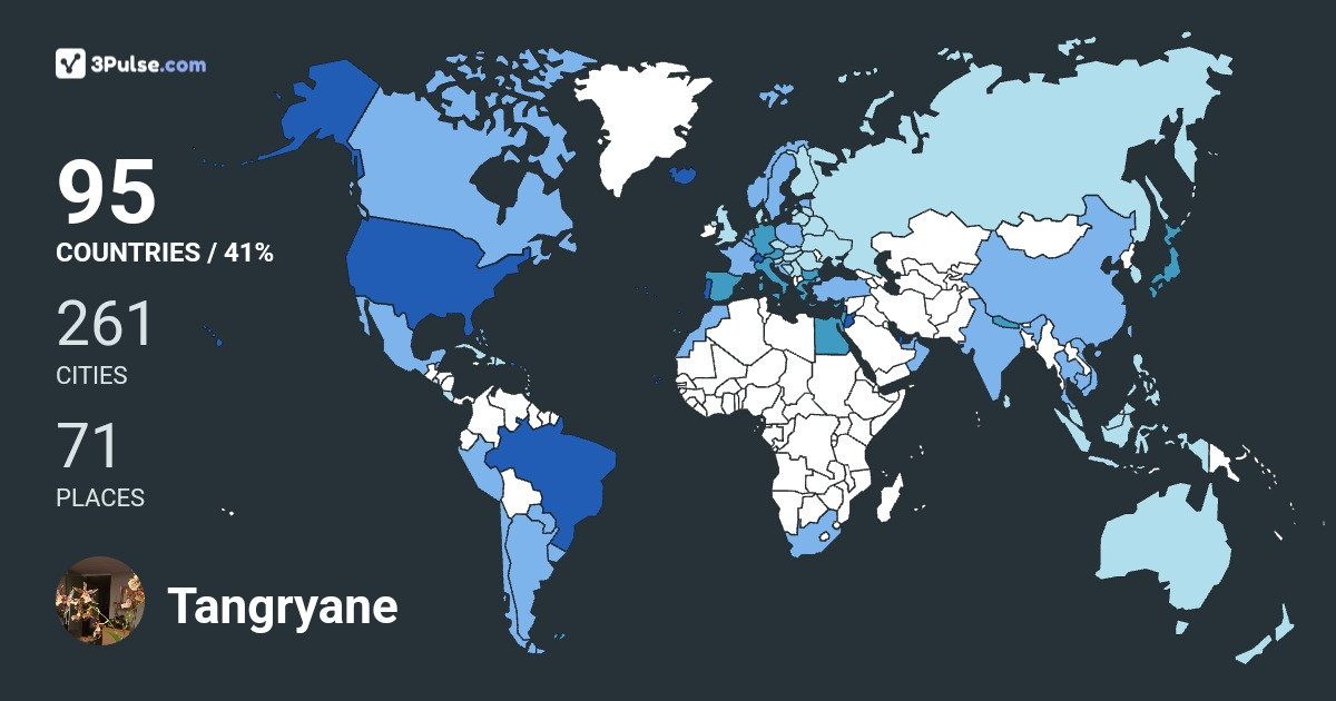 Tangryane Fadel's Travel Map Image