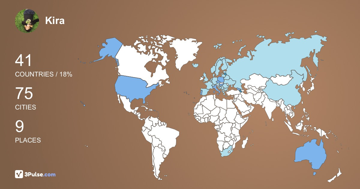 Изображение Карты путешествий Kira Zelc