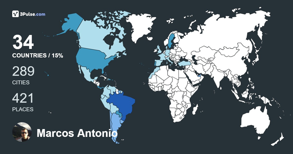 Изображение Карты путешествий Marcos Antonio Vargas Pereira