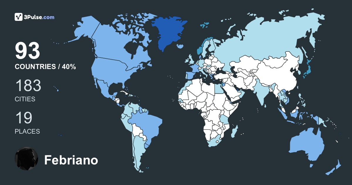 Febriano Amdm's Travel Map Image
