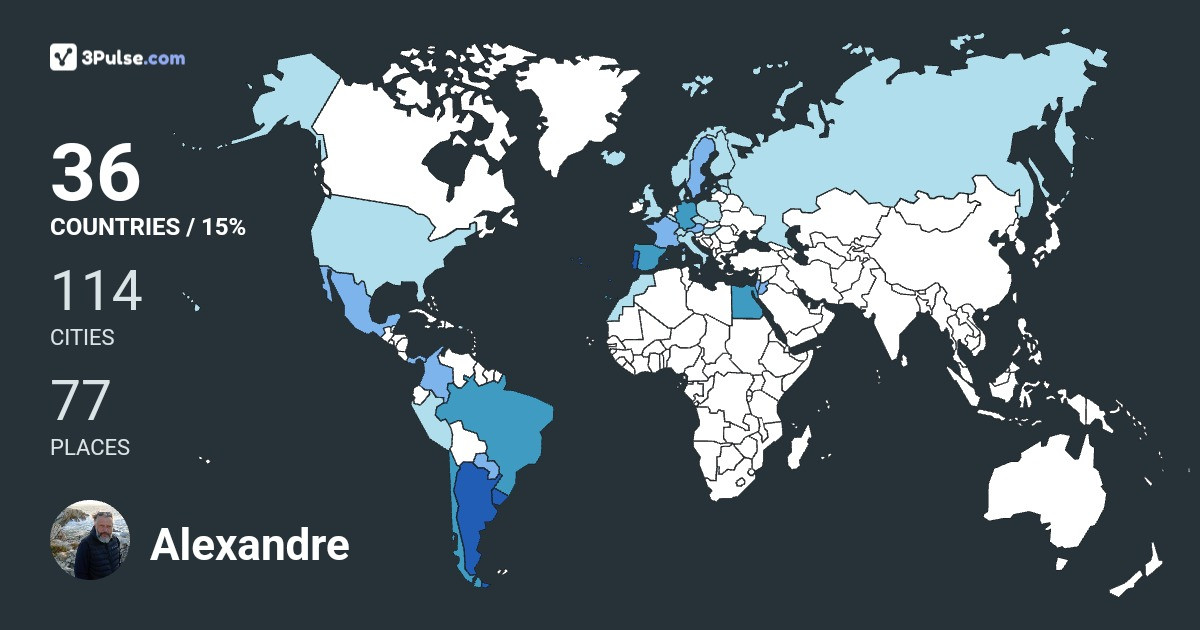 Alexandre Sbalqueiro's Travel Map Image