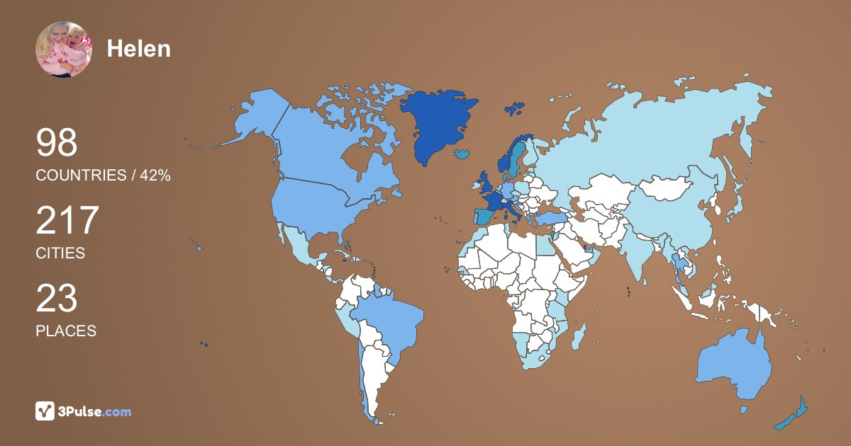 Изображение Карты путешествий Helen Wilding Hall