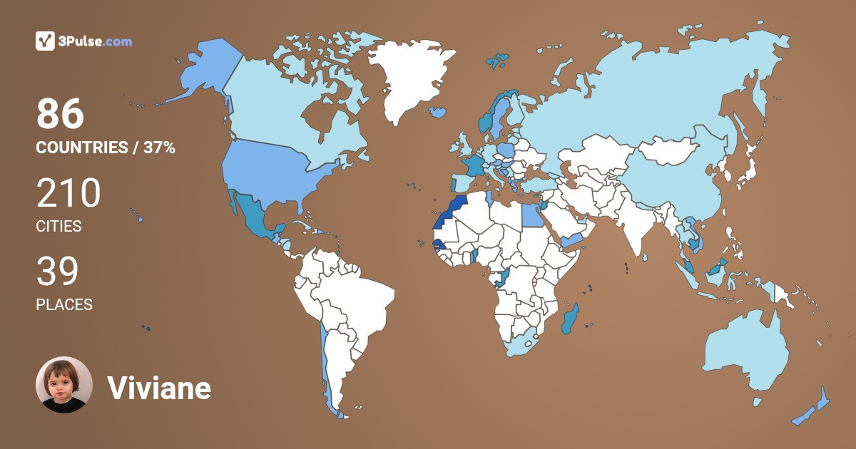 Viviane Rivière's Travel Map Image