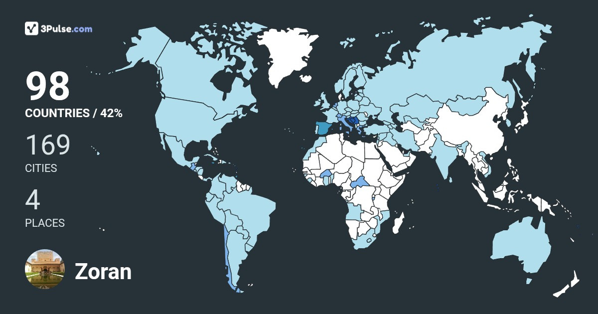 Изображение Карты путешествий Zoran Vujic