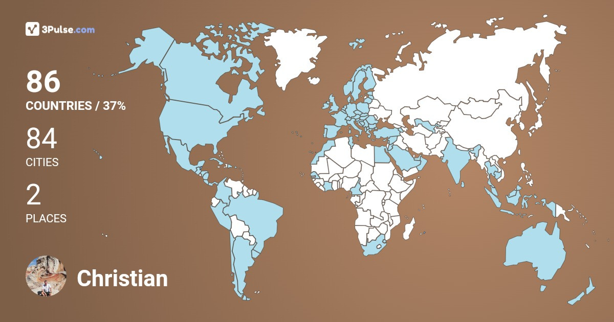 Christian Ferro's Travel Map Image