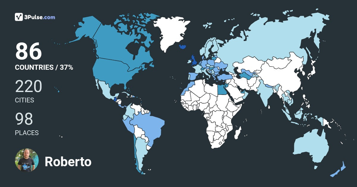 Roberto Lopez's Travel Map Image