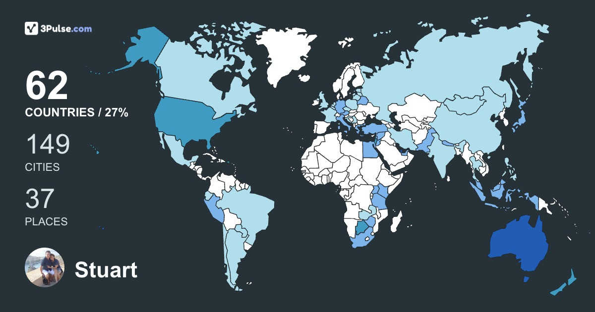 Stuart Snyder's Travel Map Image