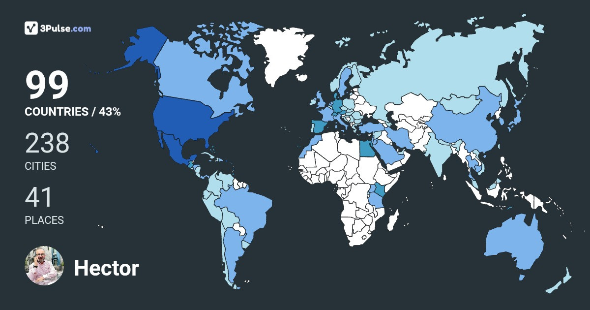 Hector Robledo Cervantes's Travel Map Image